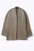 Jacket in faux fur with embroidery on the back